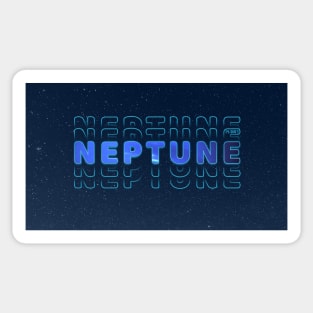 Typography Planet Neptune: The Blue Giant V02 Sticker